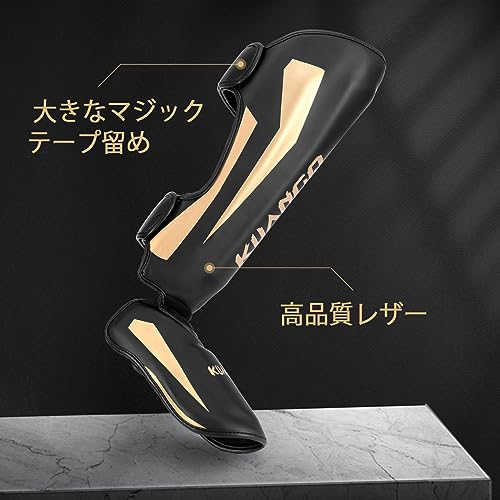 FIVING レッグガード M ブラックゴールド