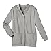 CATALOG CLASSICS Womens Fleece Jacket Snap Front Cardigan Sweatshirt for Women, 1X, Grey