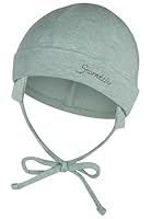 Sterntaler OCS Beanie Melange – Unisex Baby Mütze aus Melange-Singlejersey (Bio) – weiche Kopfbedeckung mit zwei Tragevarianten – lässige Übergangsmütze für Babys & Kinder – steingrün, Gr. 45