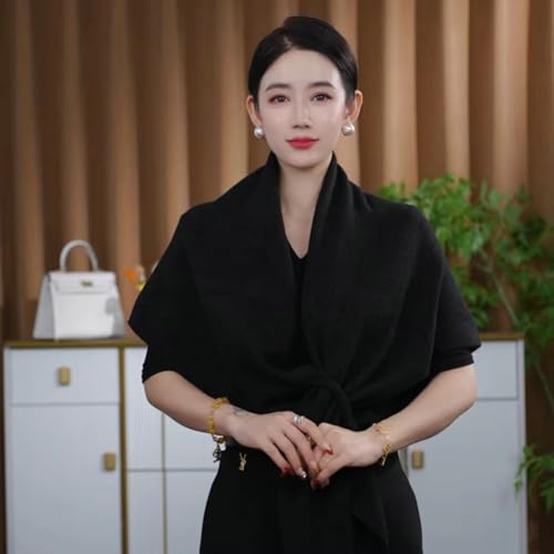 Shawl Wraps for Women Versatile Pashmina Triangle Scarf Tie Up Cape Knitted Poncho Shawl Wraps Shoulder Tops 20252