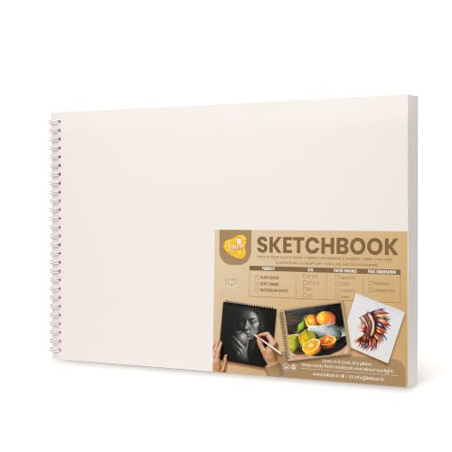 Image of Lakeer Watercolor Wire-O Sketchbook - A4 Size | Cold-Pressed Watercolor Paper with Cotton-25 Sheets (50 Pages), 250 GSM | Mixed Media, for Artist-(Acid Free)