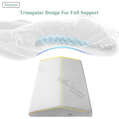 [Upgrade Thick] Lumbar Support Pillow for Sleeping, Back Support Bed Pillow, Memory Foam