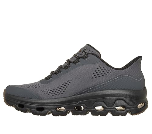 Image of Skechers Men's Glide-Step Sole Hands Free Slip-in,Charcoal /Black,14