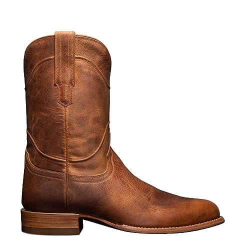 Men’s Cowboy Boots Square Toe Western Boot Classic Embroidered Mid Calf Men's Shoes