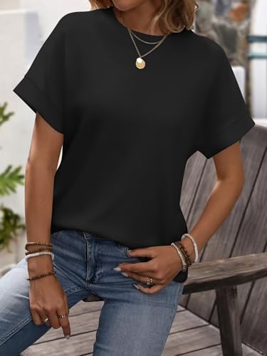 Bliwov Womens Summer Basic Casual T Shirts Going Out Trendy Tops Business Outfits Beach Vacation Clothes Fashion Tees - Image 4