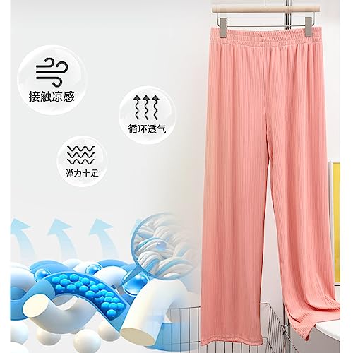 Women's Pants ice Silk Wide-Legged Pants Summer Thin Drape Thin Casual Pants2