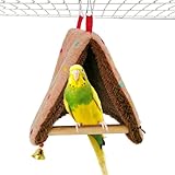 Hamaca para Aves - Casa De Percha Cálida Y Cómoda | Tienda de Descanso con Posadero y Hamaca,para Cacatúa NINFA Mediana, Agapornis, Conuro, Canario, Hogar, Interior,