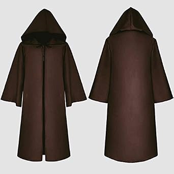 Medieval Priest Monk Robe Hooded Cloak Wizard Sorcerer Cape