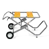 POWERTEC Table Saw Stand with Wheels, Portable Stand w/ 330Lbs Load Capacity, Foldable Design for Easy Storage in Garage, Compatible with Dewalt Table Saw (MT4009)
