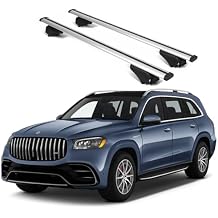 ERKUL Roof Rack Cross Bars for Mercedes Benz GLS 2020-2026 | Aluminum Crossbars with Anti Theft Lock for Rooftop | Compatible with Raised Rails - Silver