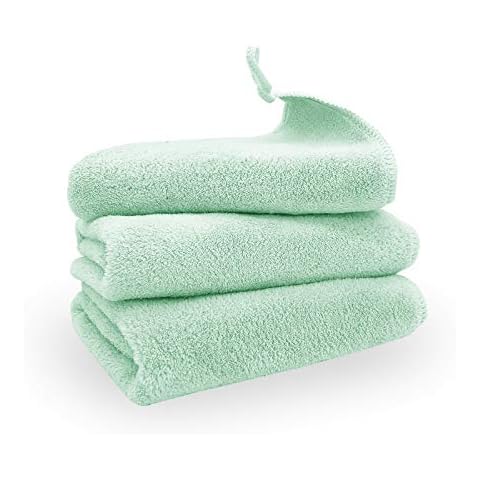 Baby Washcloths 3 Pack Premium Extra Soft & Highly Absorbent Face Towels 14 x 14 Inches Reusable Wipes Perfect Cloth for All Families – Jade Cover
