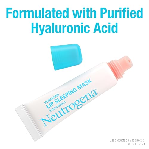 Neutrogena Hydro Boost Hydrating Lip Sleeping Mask with Hyaluronic Acid, Clear Overnight and Daily Moisturizing Treatment for Very Dry Lips, Fragrance Free Squeeze Tube Lip Balm, 0.35 oz