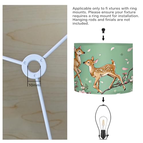 Image of Nuxovilar Lamp Shades Set of 2, 13 inch Top x 13 inch Bottom x 10 inch High (Spider)
