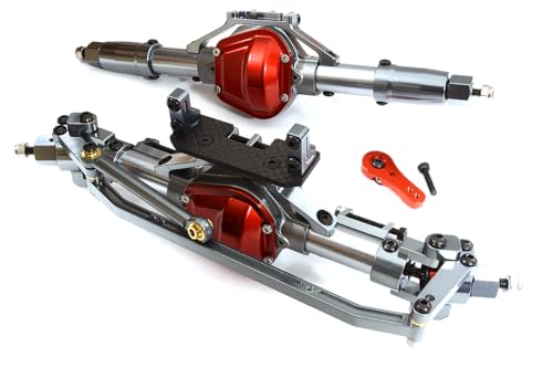 Integy Alloy Machined F & R Axle Assembly w/Internals for 1/