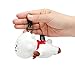 BT21 Lying RJ Character Soft Plush Stuffed Animal Keychain Key Ring Bag Charm, White