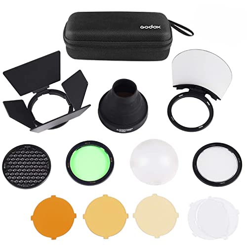Godox AK-R1 Kit accessori per Godox Ring Flash Head Godox,V1-S,V1PRO,V100,H200R,AD200,AD200Pro,AD200PROII,Accessori flash a testa tonda con porta magnetica Facile da usare