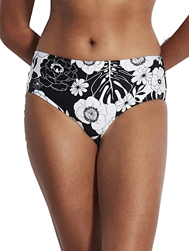 Bas de bikini Seafolly noir taille 6 coupe midi couvrante Summer of Love