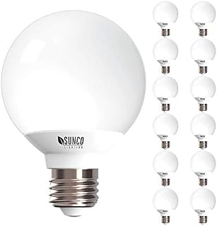 Sunco Lighting 12 Pack G25 LED Globe, 6W=40W, Dimmable, 450 LM, 5000K Daylight