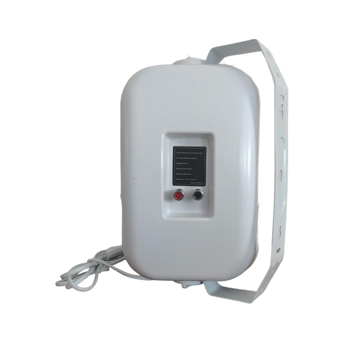Cassa Acustica Amplificata da Parete 6.5" Bluetooth - Bianca - Lettore USB e Ingresso Microfono - Sistema Attivo 2 Vie con Telecomando