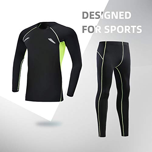 2/3/4 Pcs Boys Base Layer Compression leggings and Shirts Thermal Underwear Set Running Pants Tights4