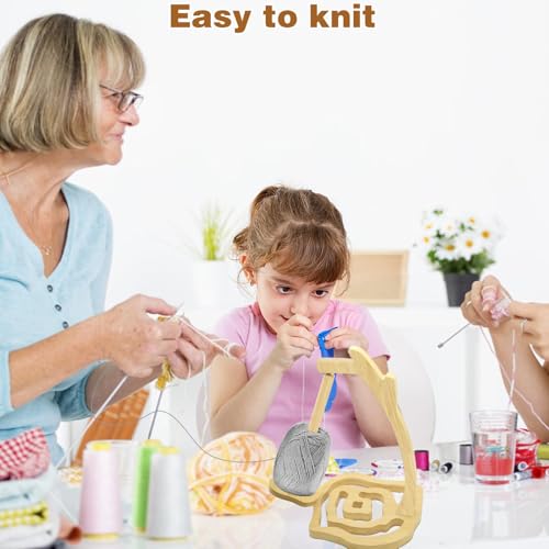 Image of Walnut Yarn Stand Wooden Yarn Spool Rack, Magnetic Yarn Holder Easy to Knit and Crochet, Yarn Spool Rack Supplies, Magnetic Yarn Holder Knitting Accessories Gifts for Knitting Enthusiasts