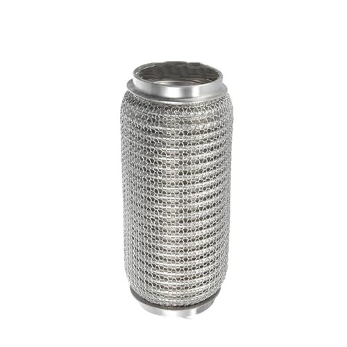 Mofle trasero tubo de escape flexible de 63mm para silenciador coche y juntas universales 203mm
