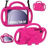 SINSO Kids Case for Samsung Galaxy Tab A11 8.7 Inch 2025/Galaxy Tab A9 8.7 Inch 2023/Galaxy Tab A7 Lite 2021, with Shoulder Strap & Handle Stand, Durable Light Weight Tablet Case, Rose