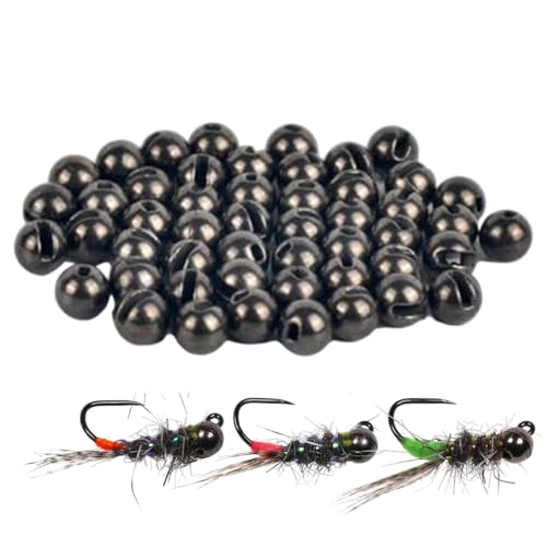 Perles fendues en tungstène matériau d'attache de mouche pour pêcher en nymphe, 100x