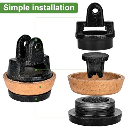 Ersatzkolben für Schwengelpumpen, Handschwengelpumpe, Schwengelpumpenkolben für Handpumpen Typ 75 Gartenpumpe mit 1 Lederdichtung 2 Stk Silikondichtung für Gartenpumpe Handpumpe Brunnenpumpe