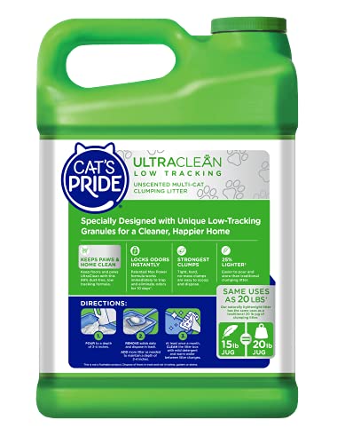 Cat's Pride Max Power Ultraclean Low-Tracking Multi-Cat Clumping Litter 15 Pounds, Unscented #TOP5