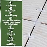 IGXX 500 Pcs Tile Spacers,5mm Tile Spacers,Decorative Tile,Wall Floor Tile Plastic Cross Spacer,White Tile Spacers,Slab Spacers for Tile Fixing Mat Road Mat Garden Slab Tile Leveling - Image 4