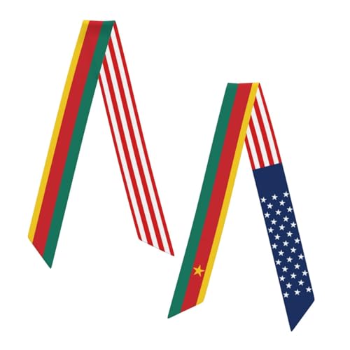 Women's Fashion Neck Scarf Cameroon Cameroonian America Flag Neckerchief Headscarf