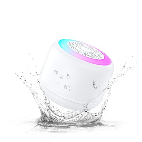 【2025光るスピーカー&RGBライト】 Bluetooth スピーカー防水スピーカー ブルートゥーススピーカー小型 ワイヤレススピーカー お風呂 通話マイク ミニ ポータブルスピーカー スマホ