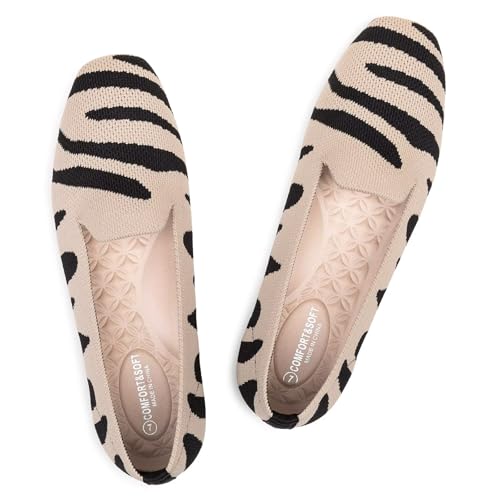 Image of Frank Mully Women's Loafer Flats Square Toe Comfortable Office Work Shoes, Cute Penny Loafer Slip On Walking Driving Shoes