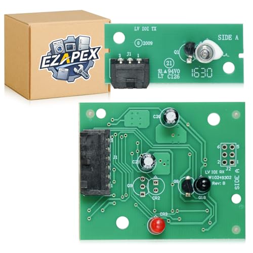 W10898445 Refrigerator Ice Level Control Board Emitter and Receiver LED Light Compatible with Whirlpool W10518658 W10273549 W10260821 W10882532 AP6037913 PS11769410