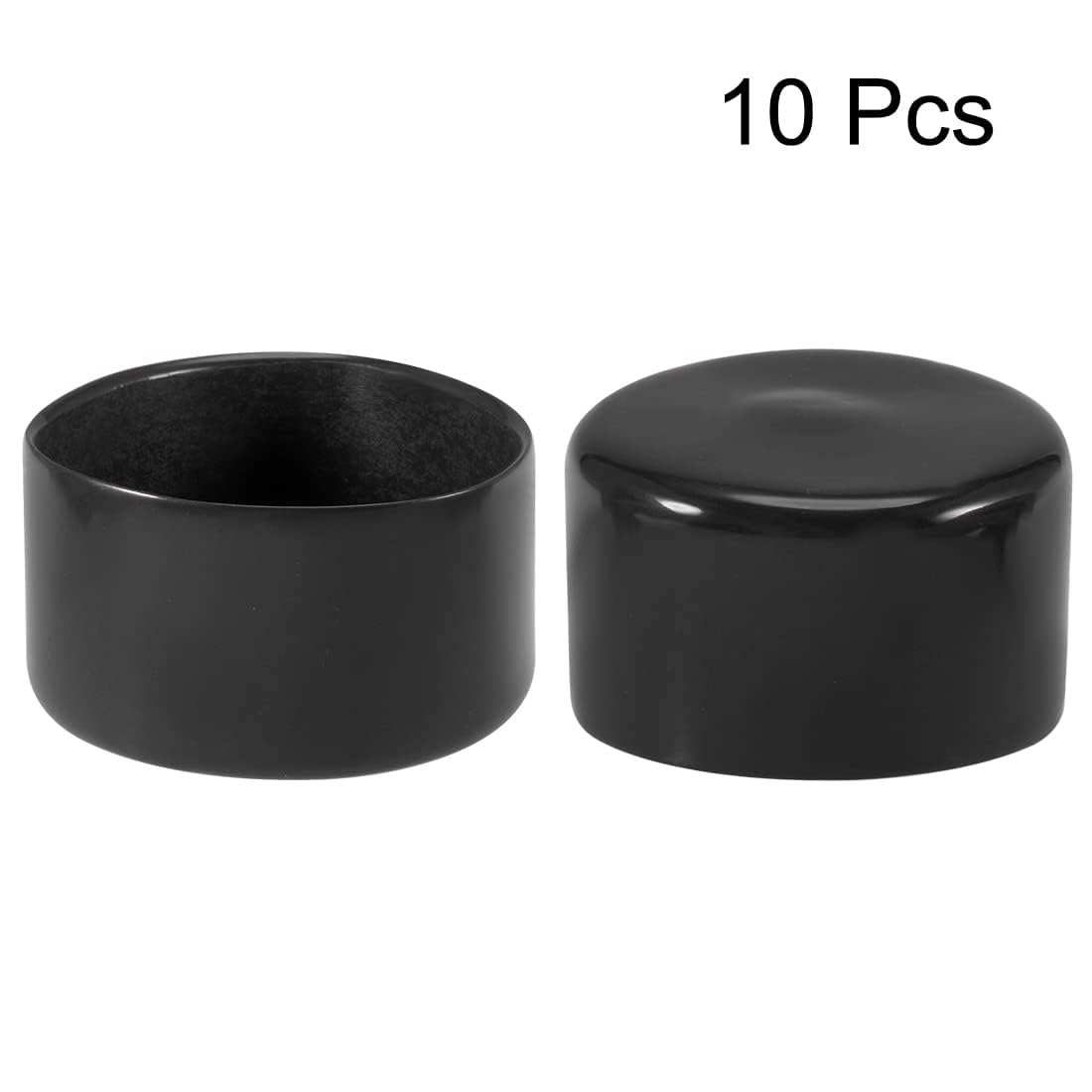 TA-VIGOR 50Pcs Rubber End Caps, 7mm ID Round Flexible Screw End Caps Thread Protectors, Black Vinyl Bolt Covers Rubber Covers For Screws, Tubes - View #8