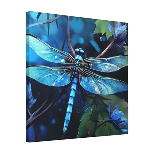 Tableau libellule bleue pour créer un havre de paix dans votre salle de bain
