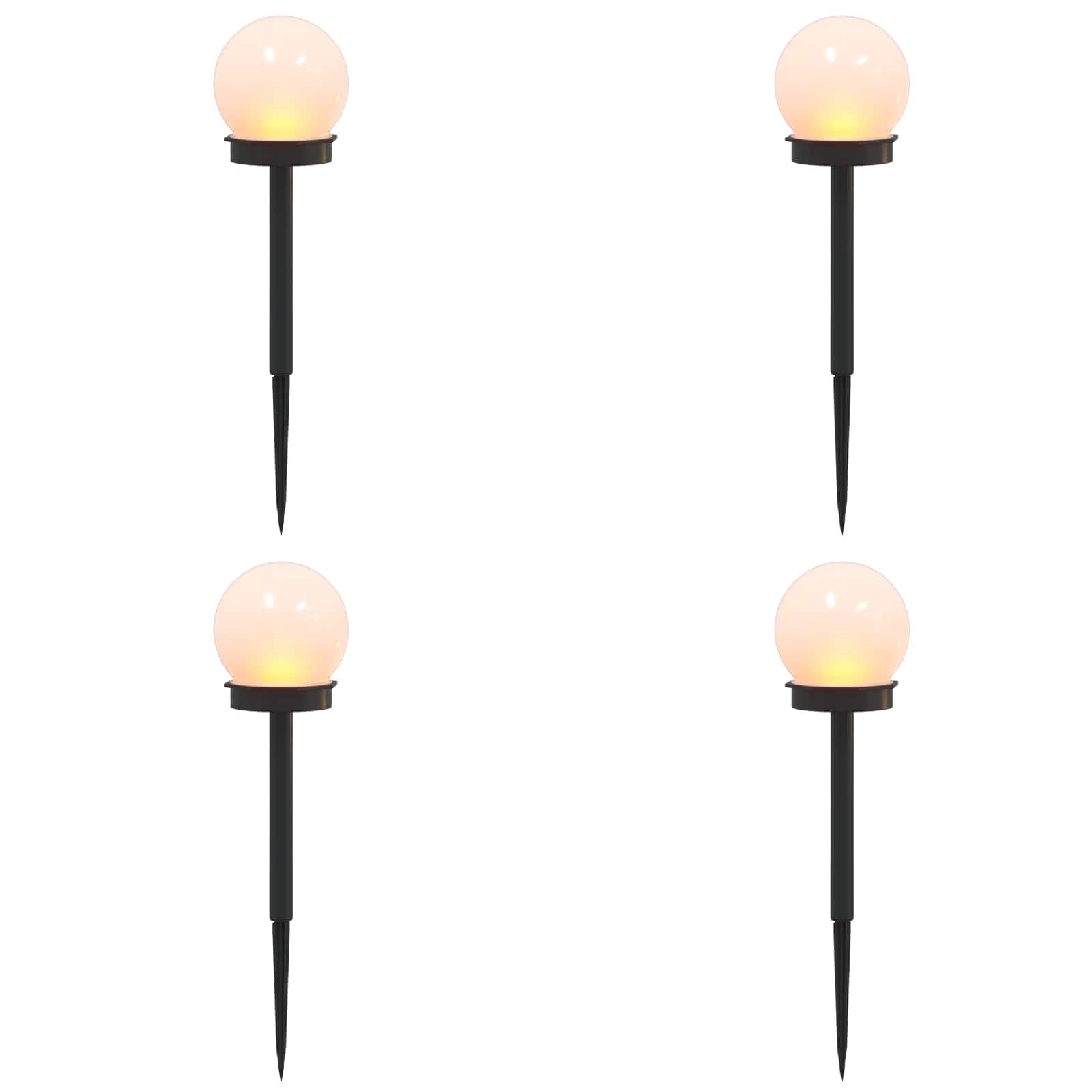 vidaXL - Lámparas solares para exteriores (4 unidades, color blanco cálido)