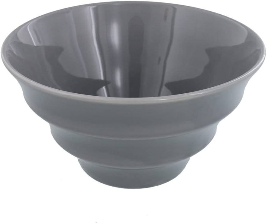 ラーメン鉢　どんぶり　濃いグレー×グレー ラーメン鉢 どんぶり 濃いグレー×グレー