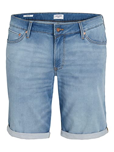 JACK & JONES PLUS Male JJIRICK JJICON GE 625 I.K S PLS sweat shorts, blå denim, 44, Blå denim, 44 SE