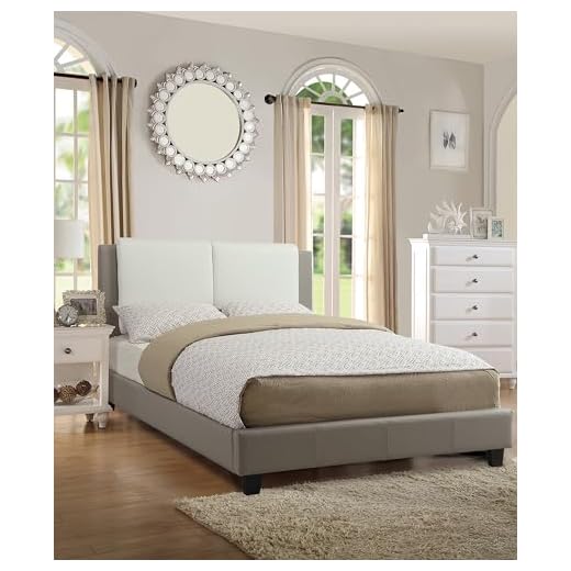 Elegant Queen Size Faux Leather Bed Set
