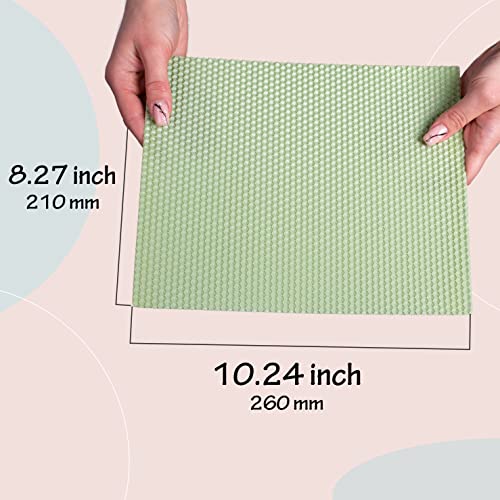 Biol 10 Colors Sheets 10X8 Beeswax Candle Making Kit - Colored Beeswax For Candle Making - Pure Handmade 100% Beeswax | Beeswax Colors Sheets For Candle Making With Cotton Wick #TOP2