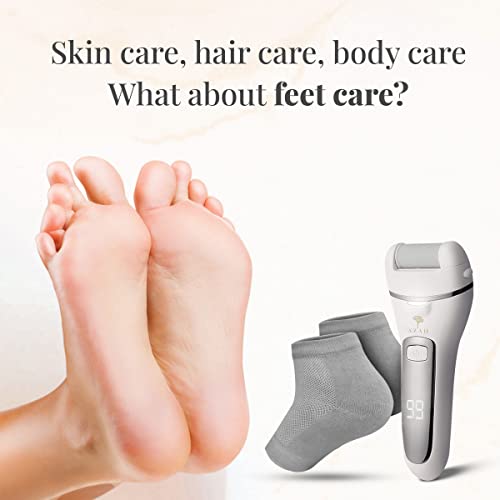 Image of Azah Clean Feet Combo | Callus Remover & Moisturising Socks | Pedicure Device | Electric Callus Remover | Pedicure for Women | Pedicure Kit | Moisturising Socks with Silicone Gel Pad