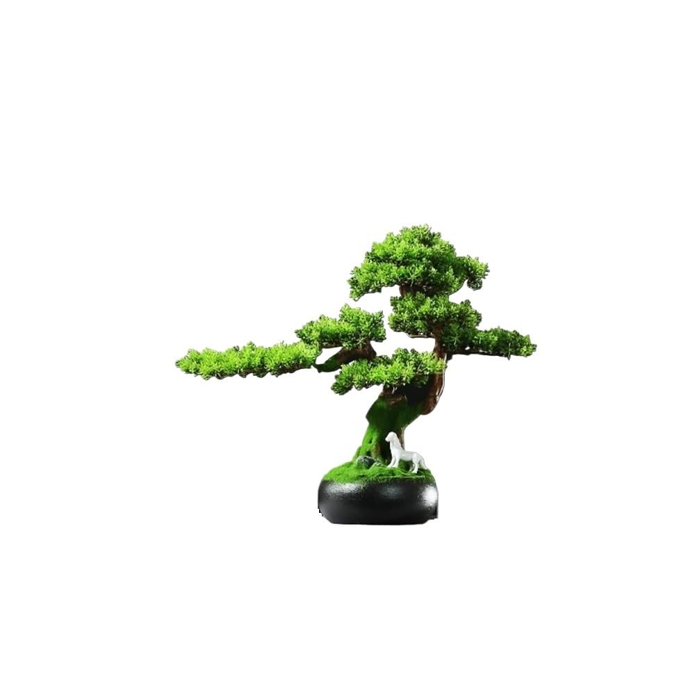IUokLU Artificial Bonsai Entrance Simulation Welcome Pine with Decorations Ornaments Home Living Room