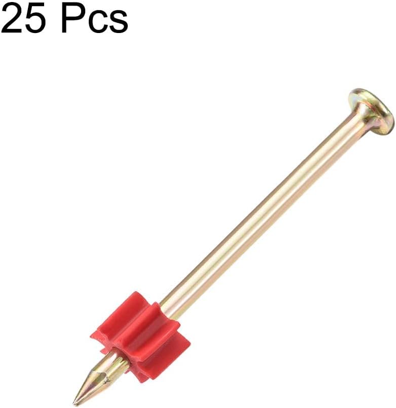 XYWHPGV Powder Fastening Systems Fastener Nail Kit Washer Drive Pins 50mmx3.5mm 25pcs(f8ff1 71784 60ada 708e9 82919 ac080