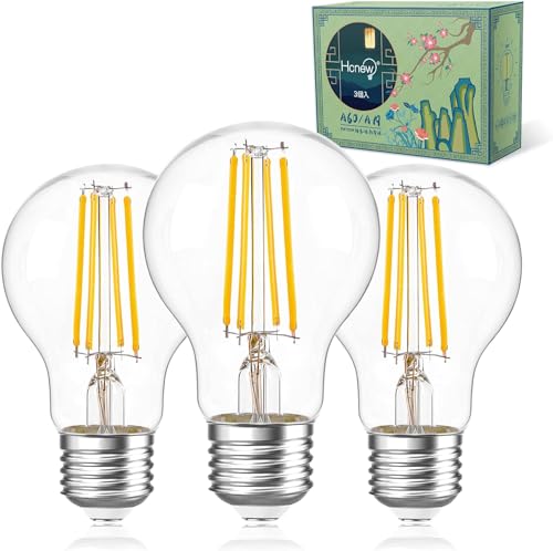 E26 led電球 60W 電球色 7W 2700K led エジソン電球 806ルーメン 高輝度 Ra80 高演色 フィラメント電球 一般電球形 A60 全方向 クリアタイプ 省エネ 家庭照明 屋内外 広間 飾り電球 調光器非対応 PSE認証済 3個入り