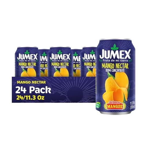 Jumex Mango Nectar - Mango Juice Nectar Made with Fresh Fruit Puree - Tropical Fruit Juice Concentrate for Smoothie Mix, Cocktail Mixers & Kids Drinks & Beverages - 11.3oz, 24 Pack Canned Drinks