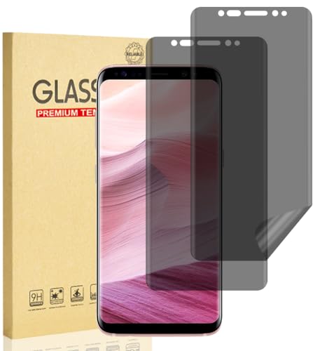 Hejkaoe Privacy Schutzfolie für Samsung Galaxy S8 Plus/Galaxy S8+, Sichtschutz Schutzfolie, Sichtschutzfolie, Blasenfreie Weich TPU Privacy Displayschutzfolie, Anti-Kratzer, Anti-Fingerprint, 2 Stück