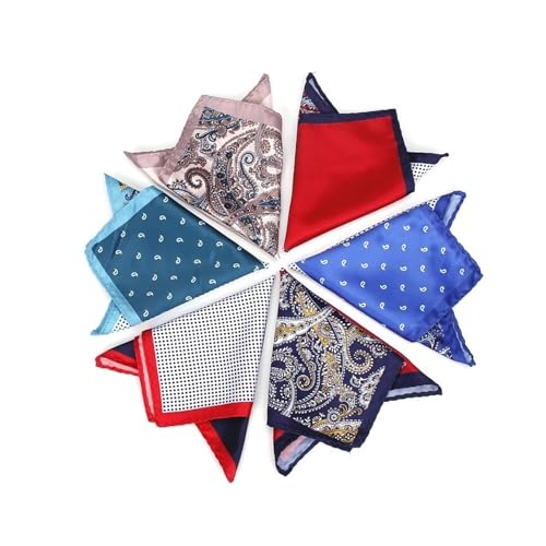 Mouchoir en soie doux carré de poche motif paisley serviette de poitrine homme