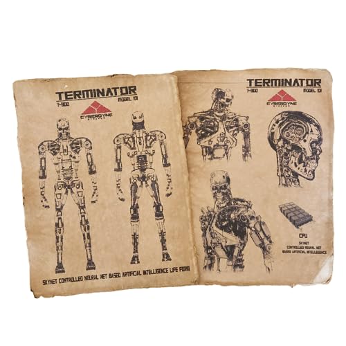 Amazon.com: Terminator T-800 water color concept aged sketchbook ...